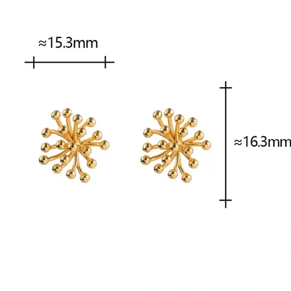 Dainty Silver Starburst Earrings – Modern Sculptural Studs